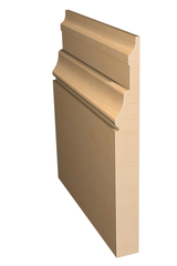Three dimensional rendering of custom base wood molding BAPL7149 made by Public Lumber Company in Detroit.
