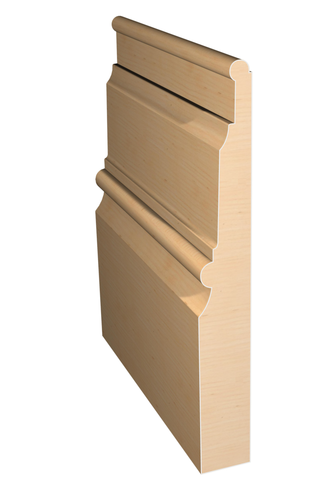 Three dimensional rendering of custom base wood molding BAPL7341 made by Public Lumber Company in Detroit.