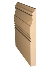 Three dimensional rendering of custom base wood molding BAPL7382 made by Public Lumber Company in Detroit.