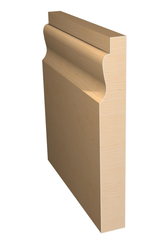 Three dimensional rendering of custom base wood molding BAPL77 made by Public Lumber Company in Detroit.