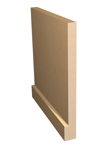 Three dimensional rendering of custom base wood molding BAPL79 made by Public Lumber Company in Detroit.