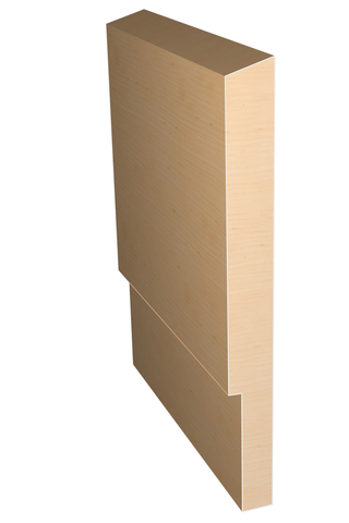 Three dimensional rendering of custom base wood molding BAPL8124 made by Public Lumber Company in Detroit.