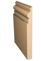 Three dimensional rendering of custom base wood molding BAPL8141 made by Public Lumber Company in Detroit.