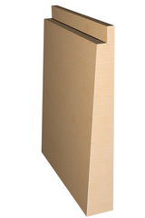 Three dimensional rendering of custom base wood molding BAPL87 made by Public Lumber Company in Detroit.