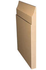 Three dimensional rendering of custom base wood molding BAPL910 made by Public Lumber Company in Detroit.