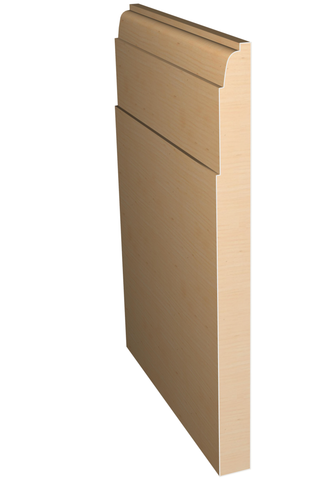 Three dimensional rendering of custom base wood molding BAPL9121 made by Public Lumber Company in Detroit.