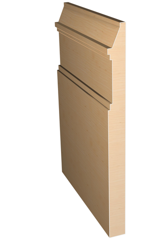 Three dimensional rendering of custom base wood molding BAPL9141 made by Public Lumber Company in Detroit.