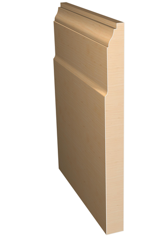Three dimensional rendering of custom base wood molding BAPL93 made by Public Lumber Company in Detroit.