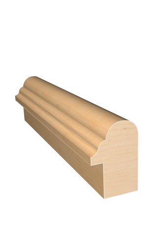 Three dimensional rendering of custom backband wood molding BBPL1 made by Public Lumber Company in Detroit.