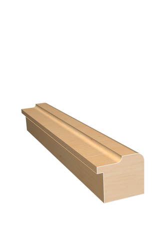 Three dimensional rendering of custom backband wood molding BBPL30 made by Public Lumber Company in Detroit.