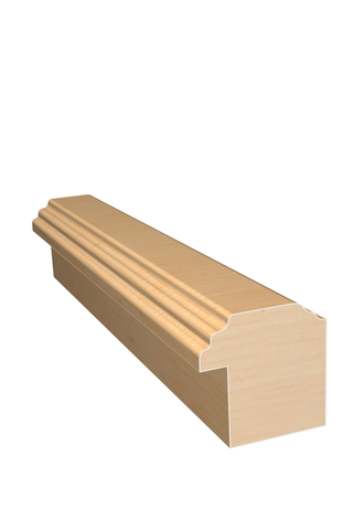 Three dimensional rendering of custom backband wood molding BBPL67 made by Public Lumber Company in Detroit.