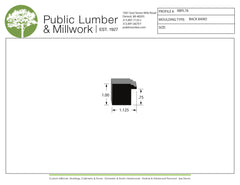 1"x1-1/8" Backband BBPL78