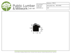 1-1/16"x1-1/8" Backband BBPL81