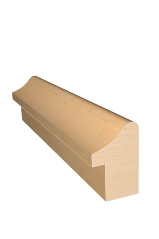 Three dimensional rendering of custom backband wood molding BBPL86 made by Public Lumber Company in Detroit.