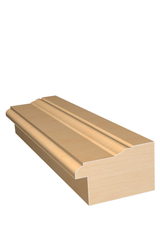 Three dimensional rendering of custom backband wood molding BBPL88 made by Public Lumber Company in Detroit.