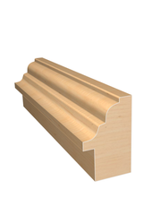 Three dimensional rendering of custom backband wood molding BBPL9 made by Public Lumber Company in Detroit.
