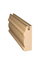 Three dimensional rendering of custom cabinet rail wood molding CABPL2121 made by Public Lumber Company in Detroit.