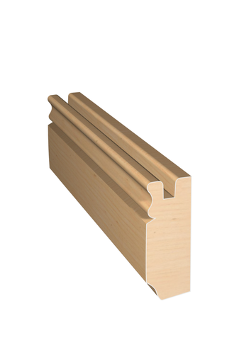 Three dimensional rendering of custom cabinet rail wood molding CABPL22 made by Public Lumber Company in Detroit.