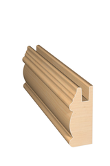 Three dimensional rendering of custom cabinet rail wood molding CABPL24 made by Public Lumber Company in Detroit.