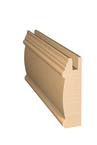 Three dimensional rendering of custom cabinet rail wood molding CABPL2781 made by Public Lumber Company in Detroit.