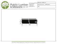 3/4"x3" Cabinet Rail CABPL316
