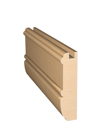 Three dimensional rendering of custom cabinet rail wood molding CABPL33 made by Public Lumber Company in Detroit.