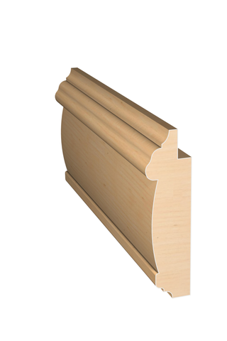 Three dimensional rendering of custom cabinet rail wood molding CABPL35 made by Public Lumber Company in Detroit.