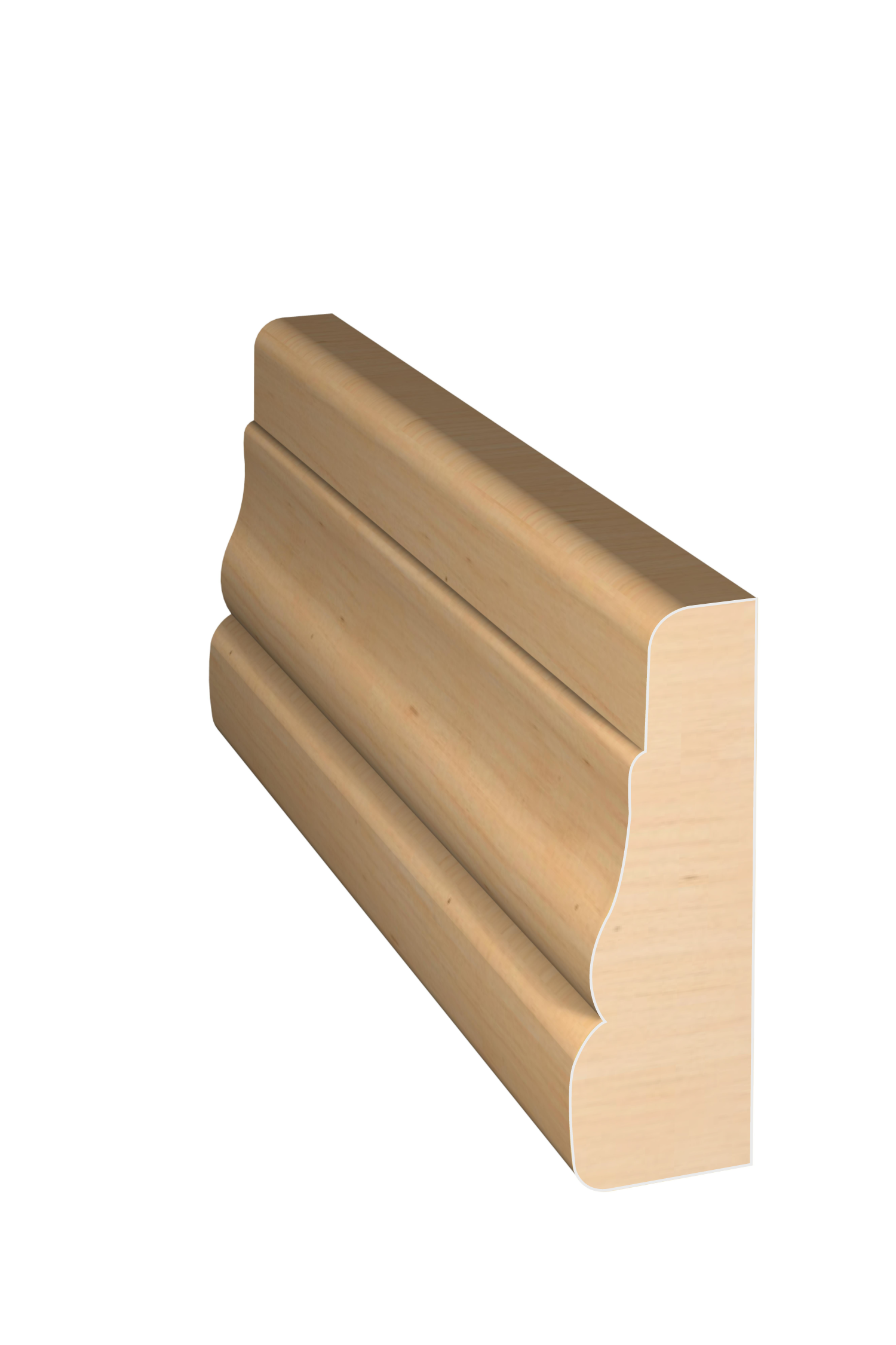Three dimensional rendering of custom casing wood molding CAPL21212 made by Public Lumber Company in Detroit.