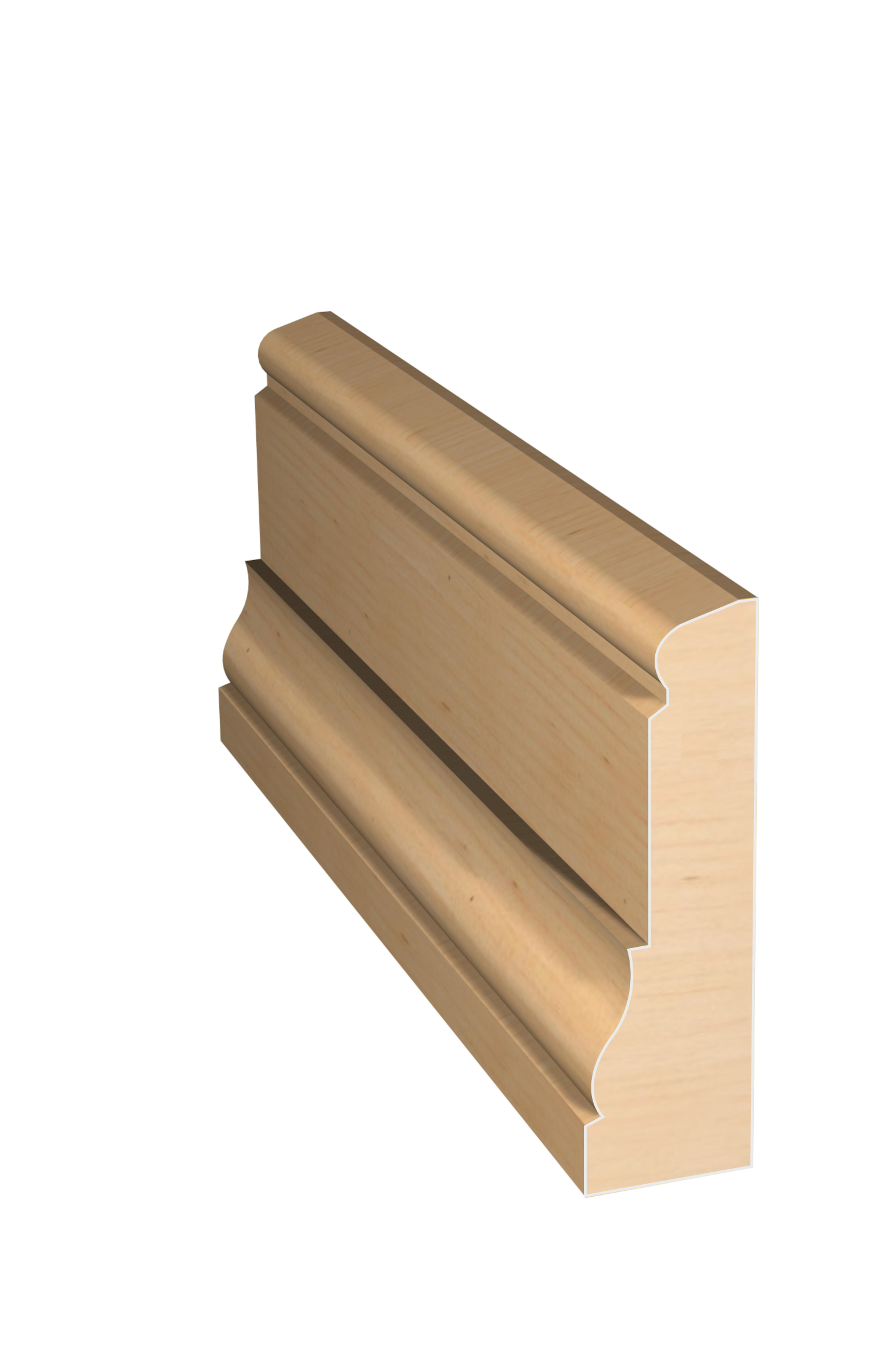 Three dimensional rendering of custom casing wood molding CAPL21220 made by Public Lumber Company in Detroit.