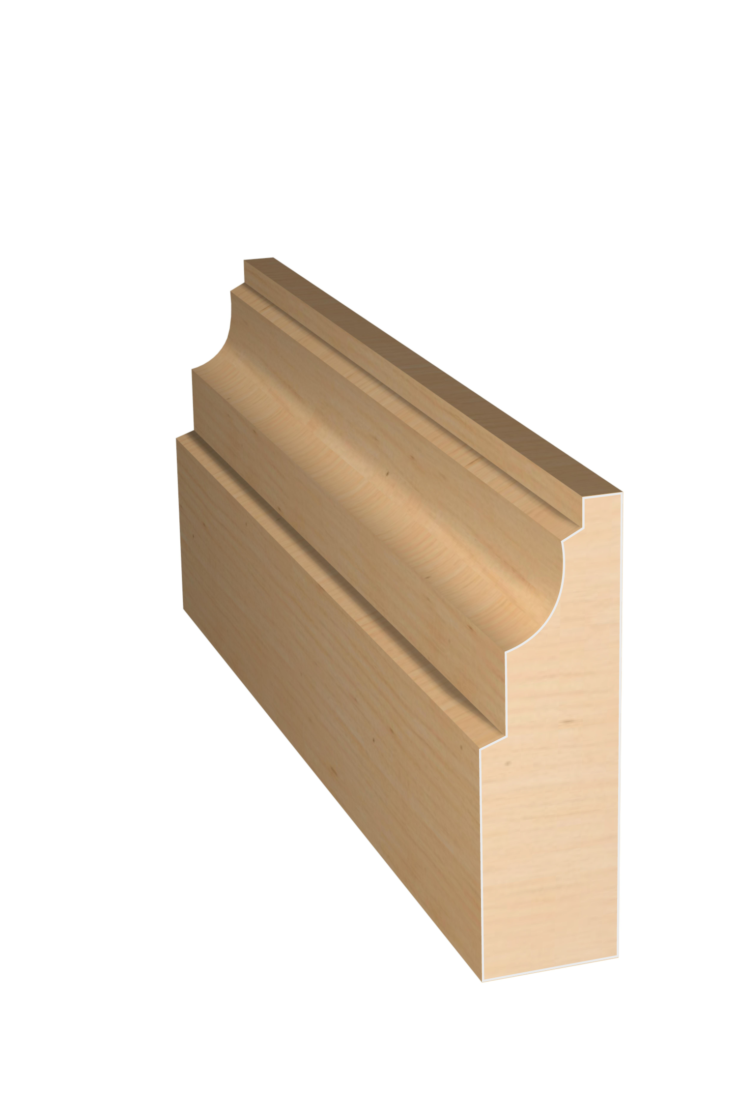 Three dimensional rendering of custom casing wood molding CAPL21226 made by Public Lumber Company in Detroit.