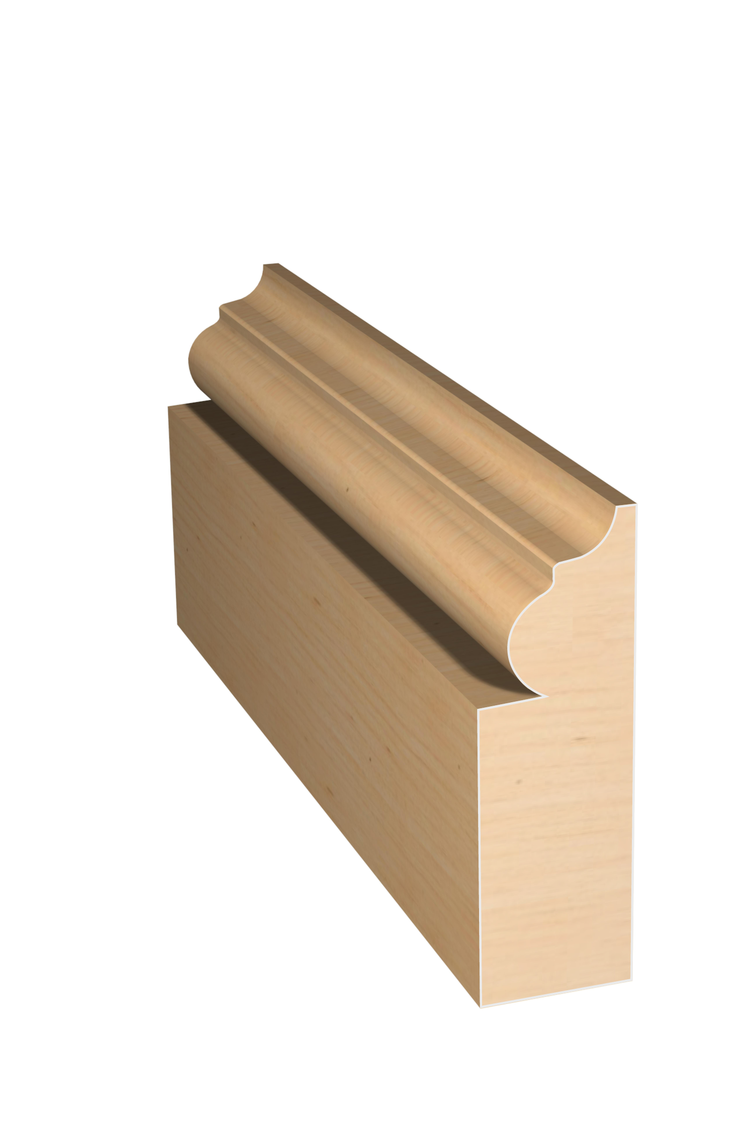 Three dimensional rendering of custom casing wood molding CAPL21227 made by Public Lumber Company in Detroit.