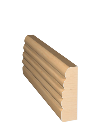 Three dimensional rendering of custom casing wood molding CAPL2142 made by Public Lumber Company in Detroit.