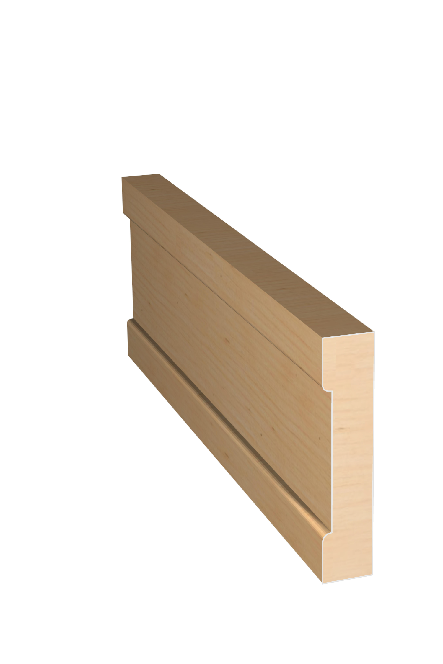 Three dimensional rendering of custom casing wood molding CAPL2182 made by Public Lumber Company in Detroit.