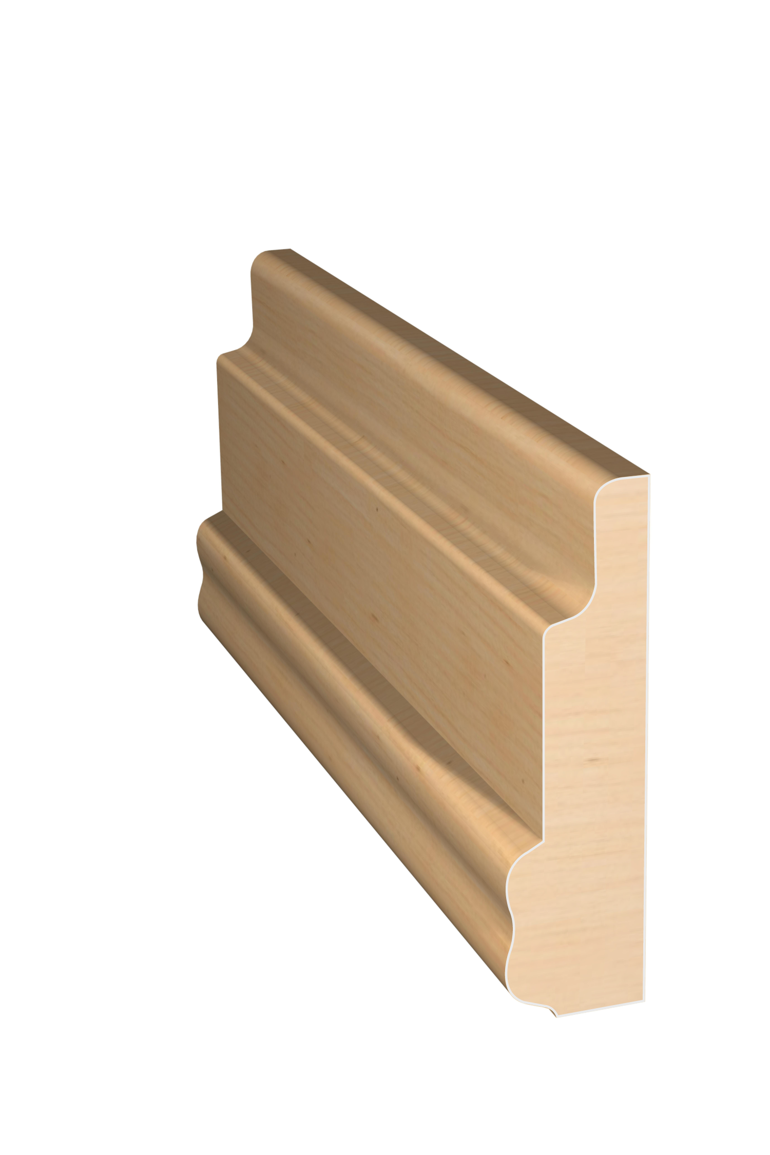 Three dimensional rendering of custom casing wood molding CAPL23413 made by Public Lumber Company in Detroit.