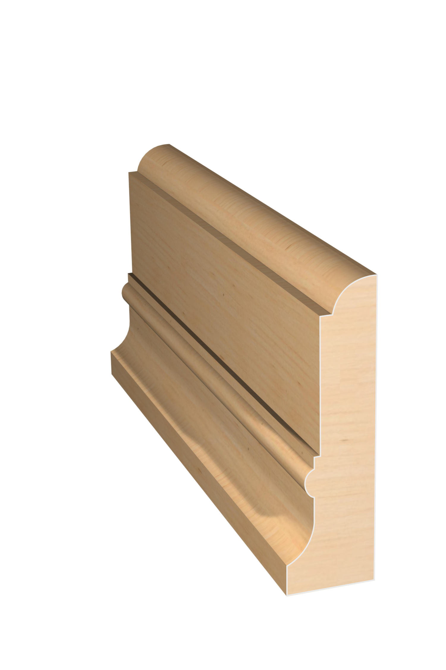 Three dimensional rendering of custom casing wood molding CAPL2344 made by Public Lumber Company in Detroit.