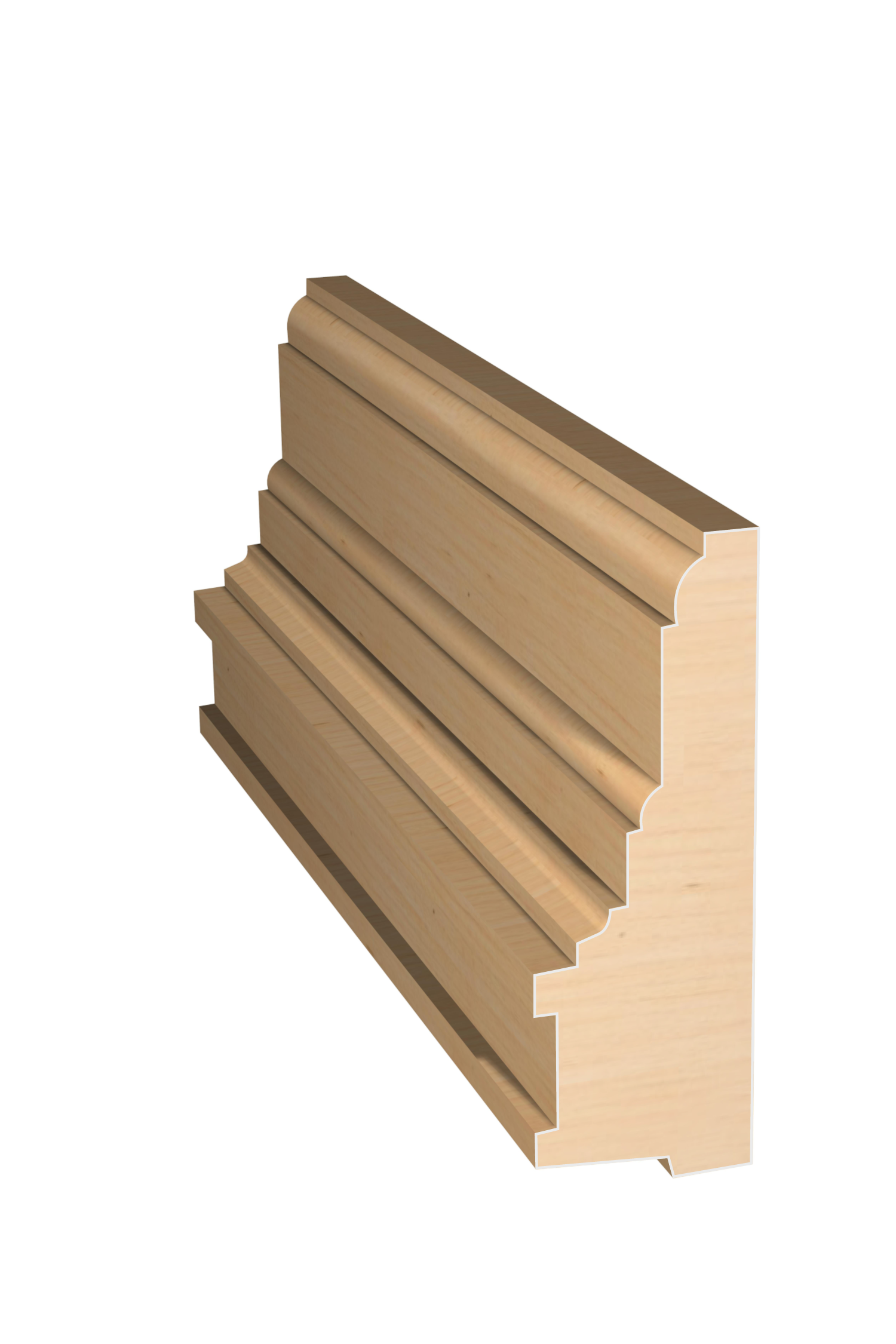 Three dimensional rendering of custom casing wood molding CAPL2782 made by Public Lumber Company in Detroit.