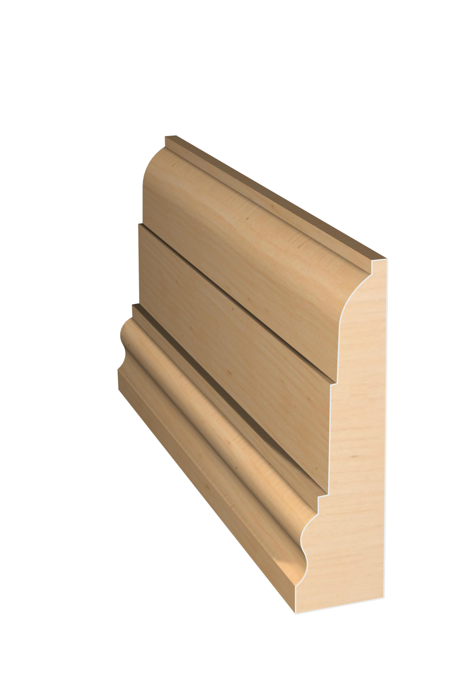 Three dimensional rendering of custom casing wood molding CAPL311 made by Public Lumber Company in Detroit.