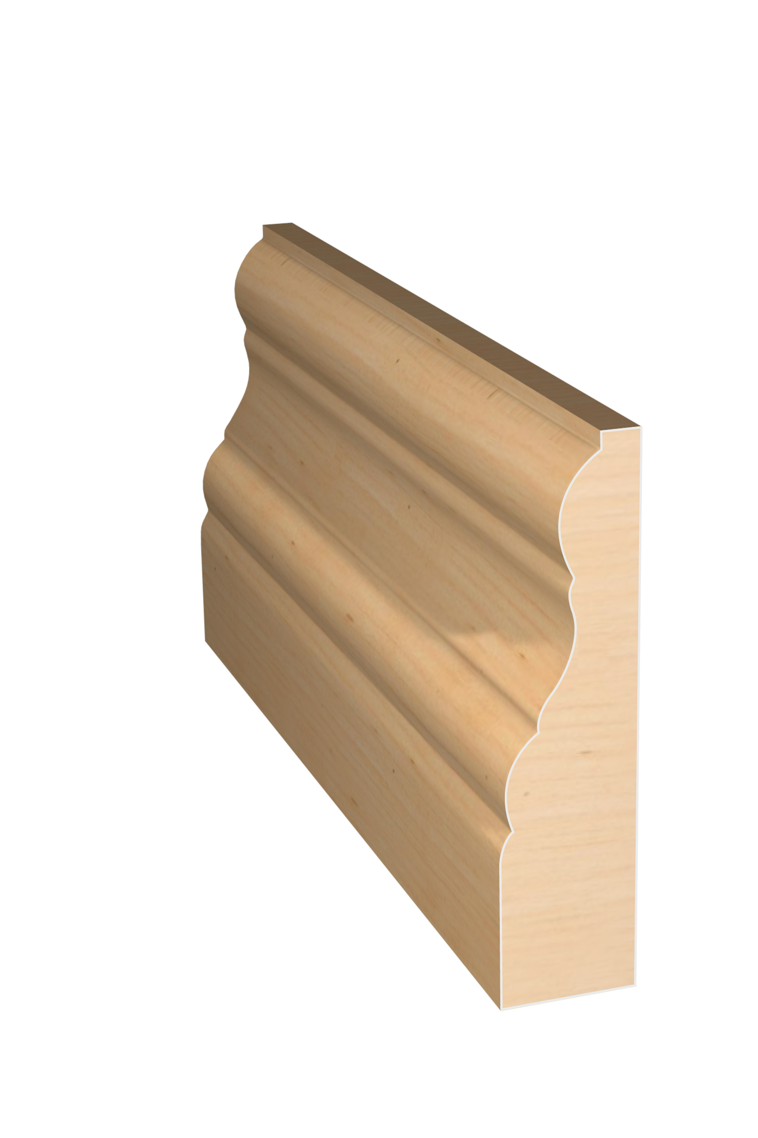 Three dimensional rendering of custom casing wood molding CAPL312 made by Public Lumber Company in Detroit.