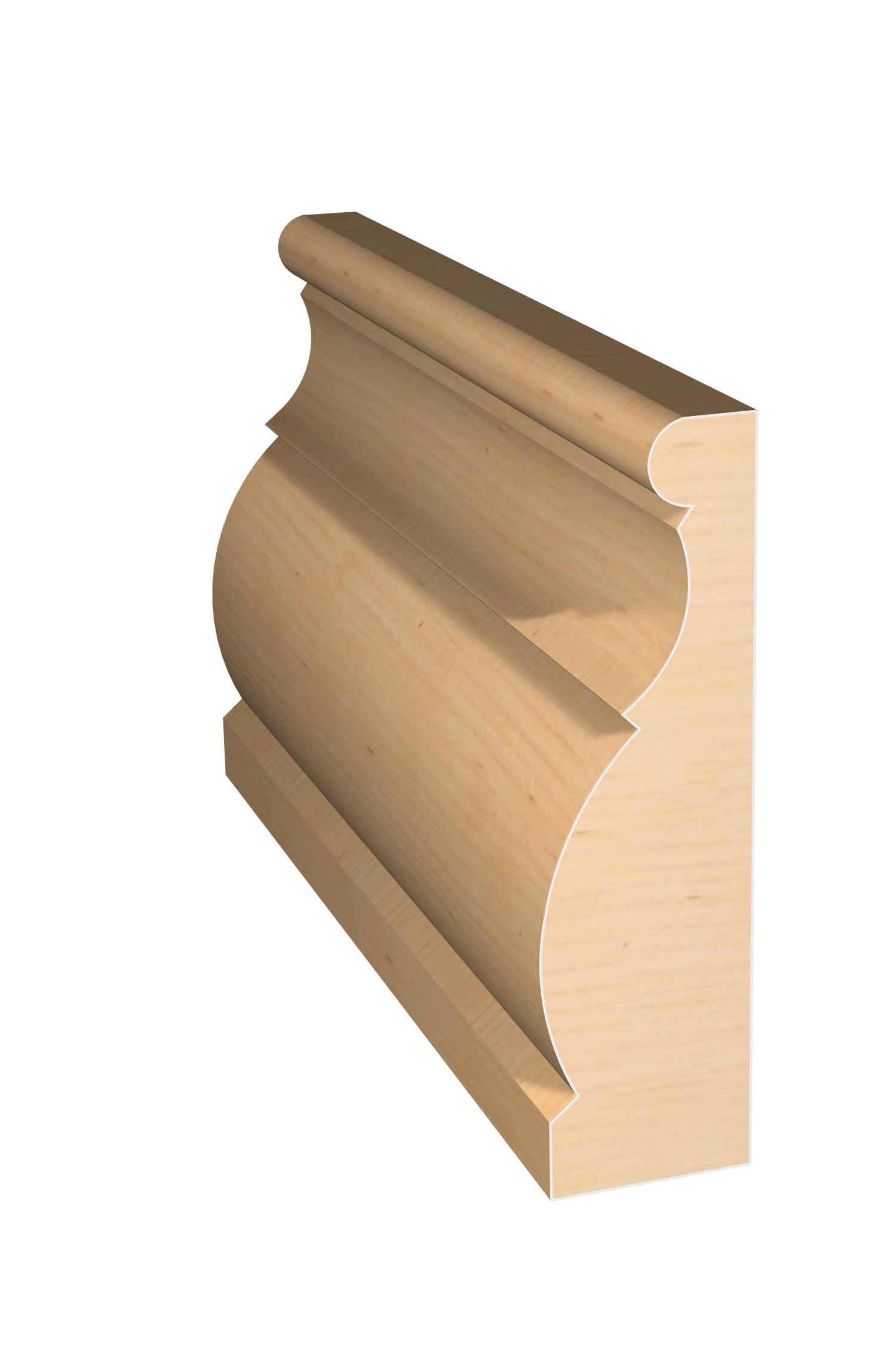 Three dimensional rendering of custom casing wood molding CAPL31214 made by Public Lumber Company in Detroit.