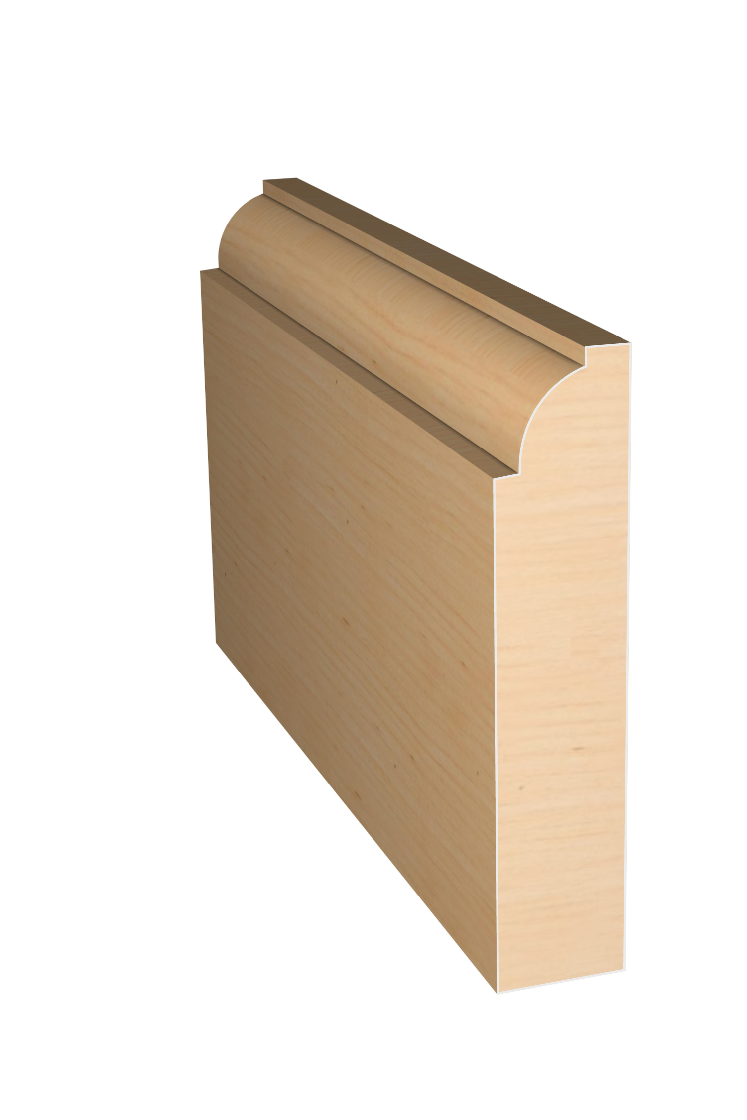 Three dimensional rendering of custom casing wood molding CAPL31231 made by Public Lumber Company in Detroit.
