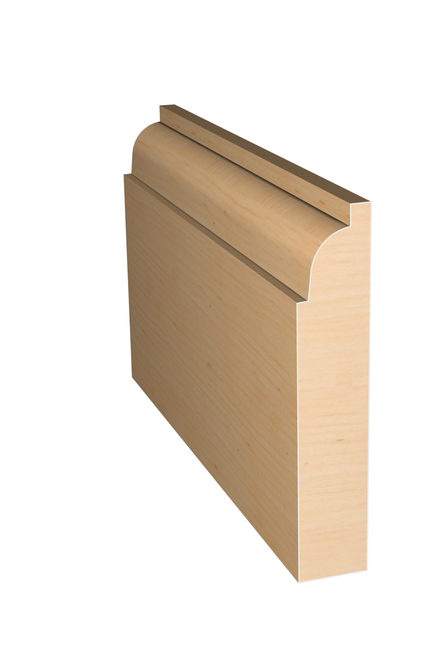 Three dimensional rendering of custom casing wood molding CAPL31232 made by Public Lumber Company in Detroit.