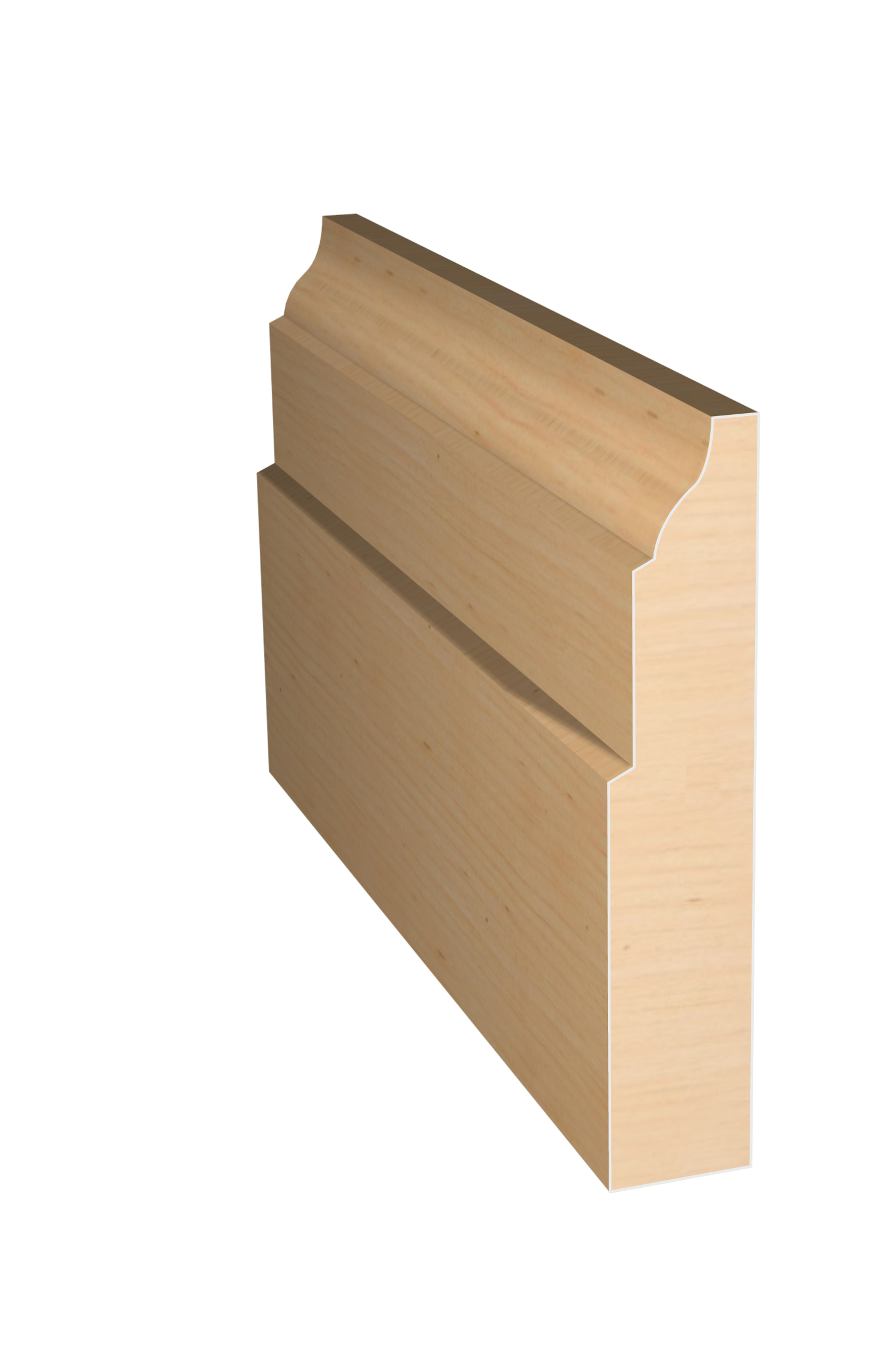 Three dimensional rendering of custom casing wood molding CAPL31236 made by Public Lumber Company in Detroit.