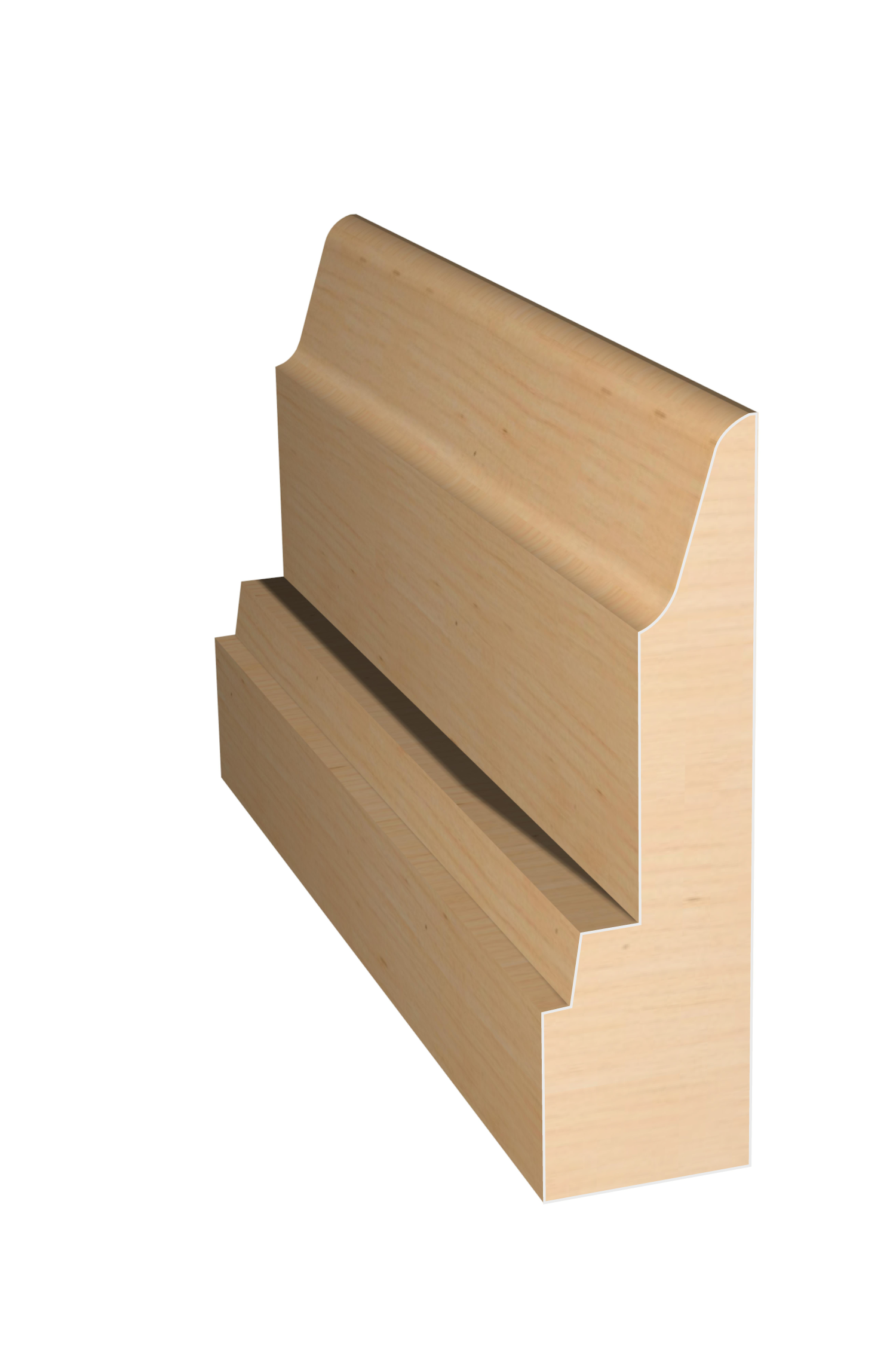 Three dimensional rendering of custom casing wood molding CAPL31241 made by Public Lumber Company in Detroit.