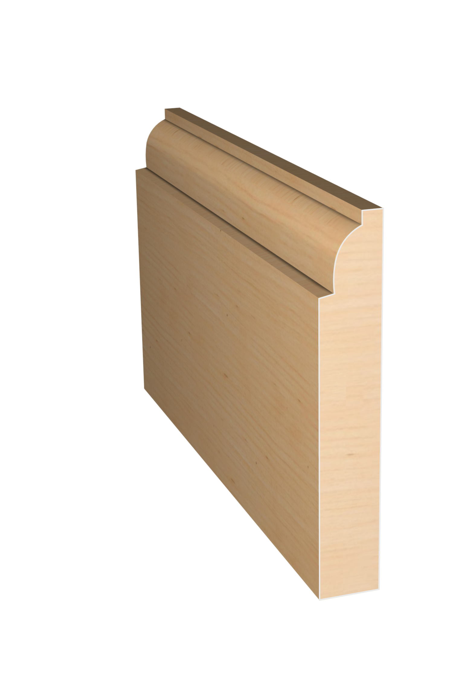 Three dimensional rendering of custom casing wood molding CAPL31243 made by Public Lumber Company in Detroit.