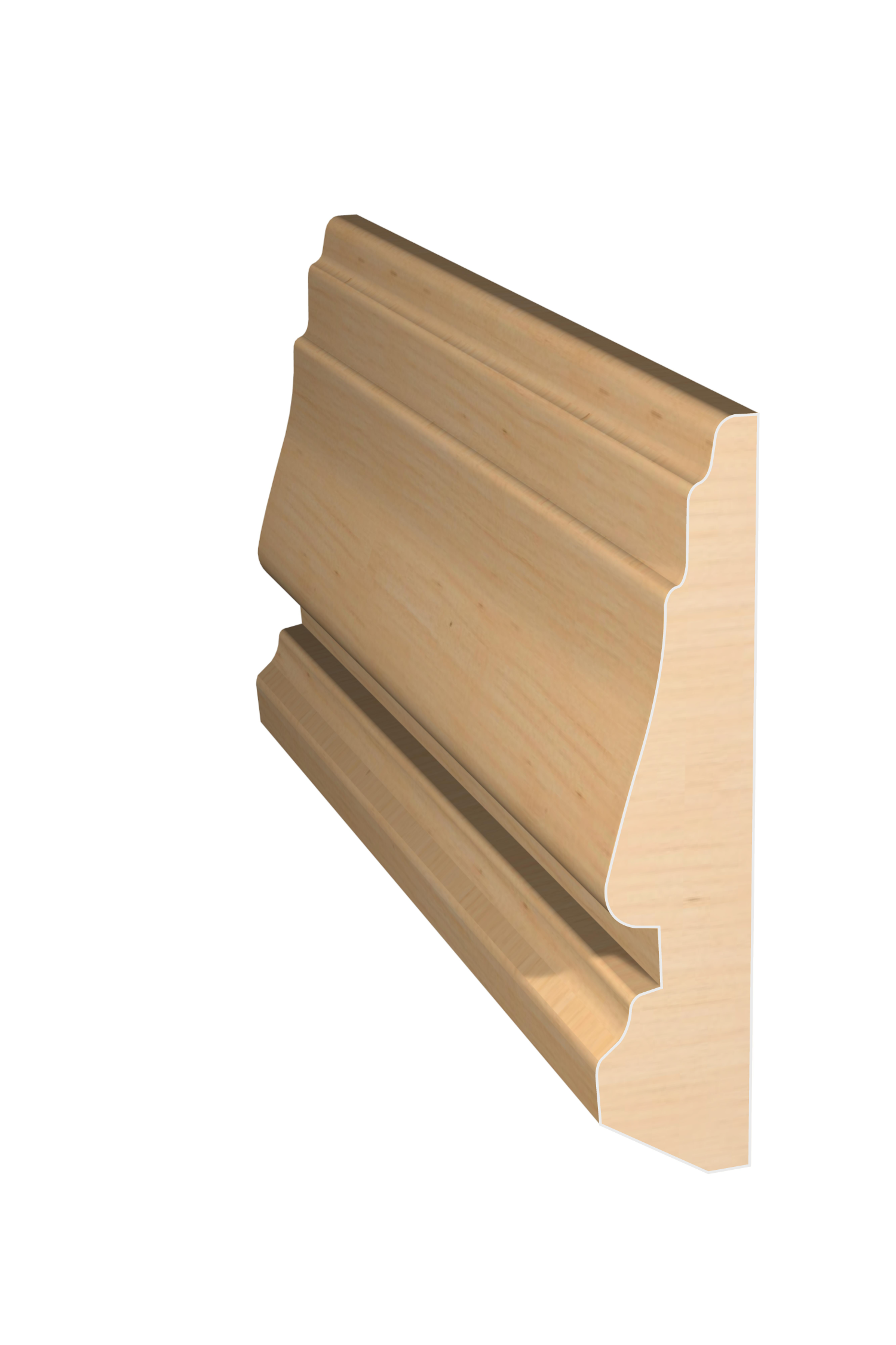 Three dimensional rendering of custom casing wood molding CAPL31253 made by Public Lumber Company in Detroit.