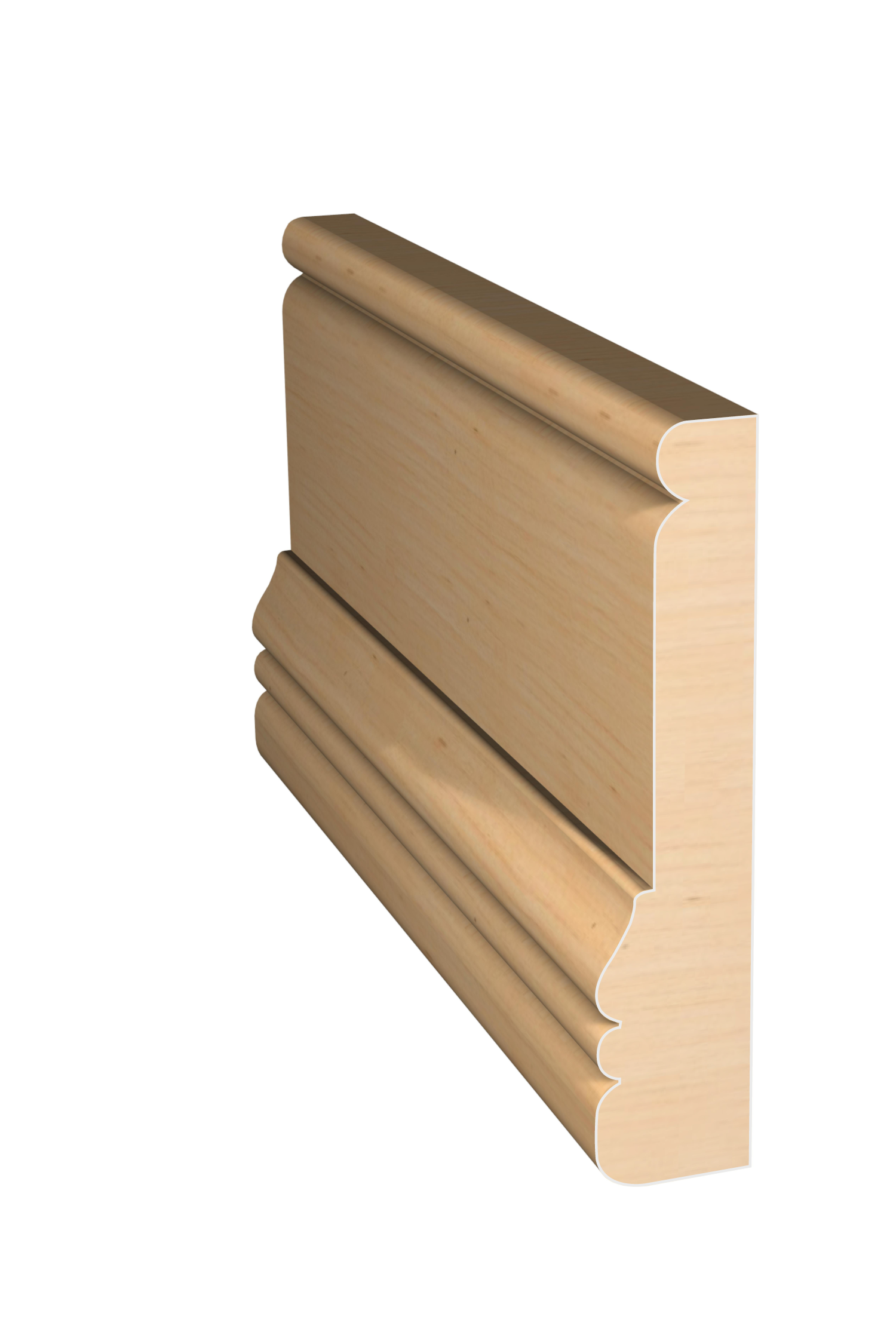 Three dimensional rendering of custom casing wood molding CAPL3126 made by Public Lumber Company in Detroit.