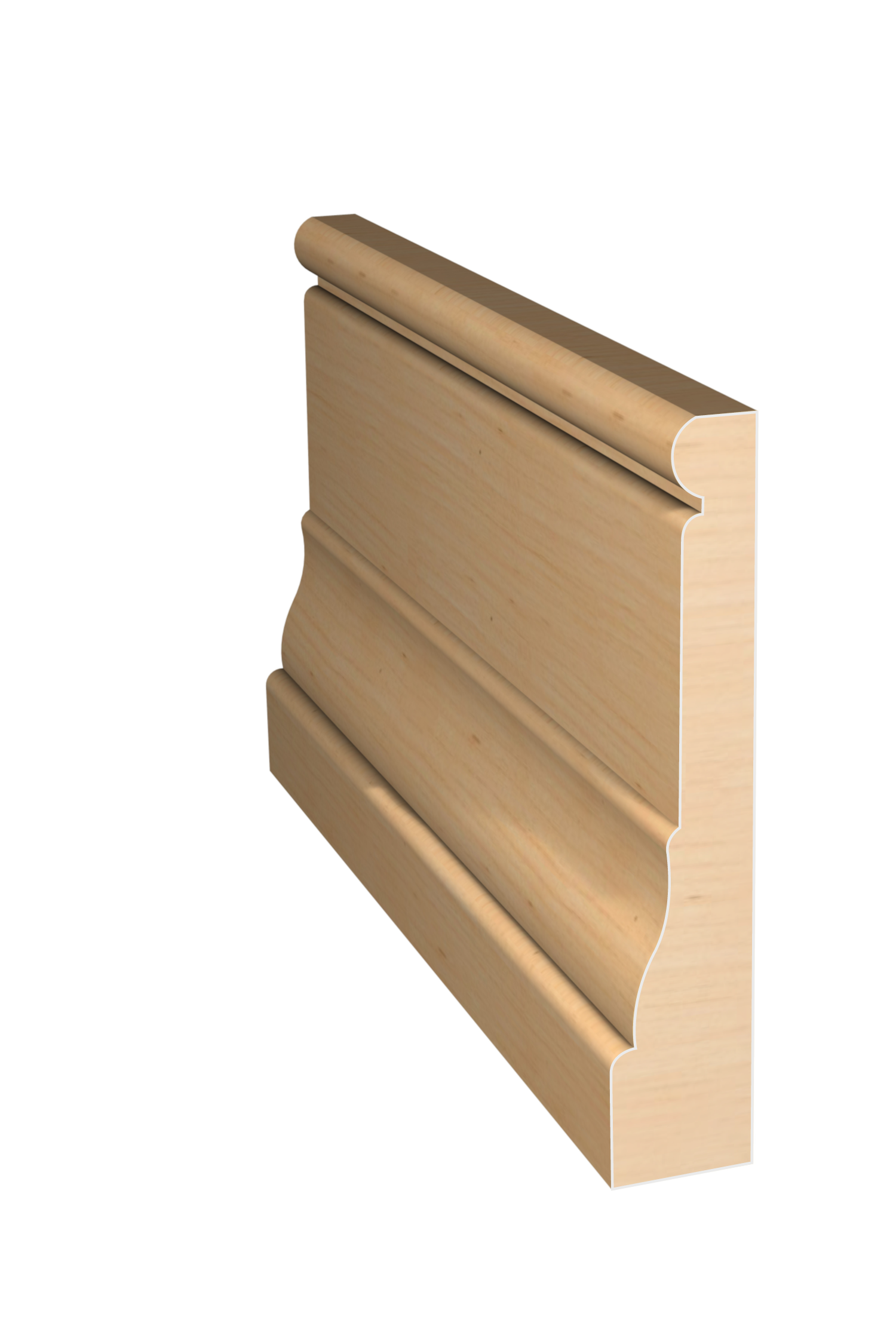 Three dimensional rendering of custom casing wood molding CAPL31266 made by Public Lumber Company in Detroit.