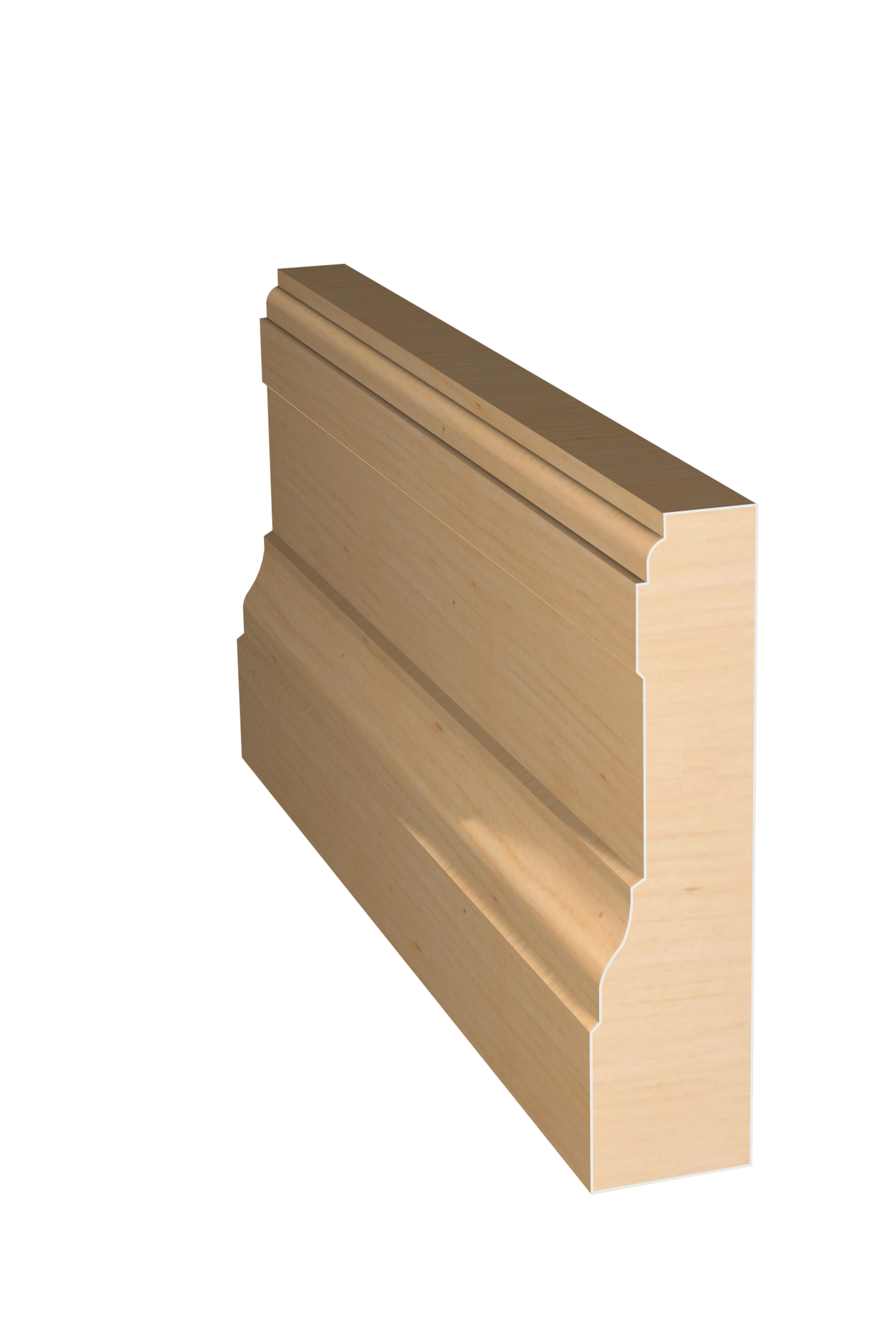 Three dimensional rendering of custom casing wood molding CAPL313 made by Public Lumber Company in Detroit.