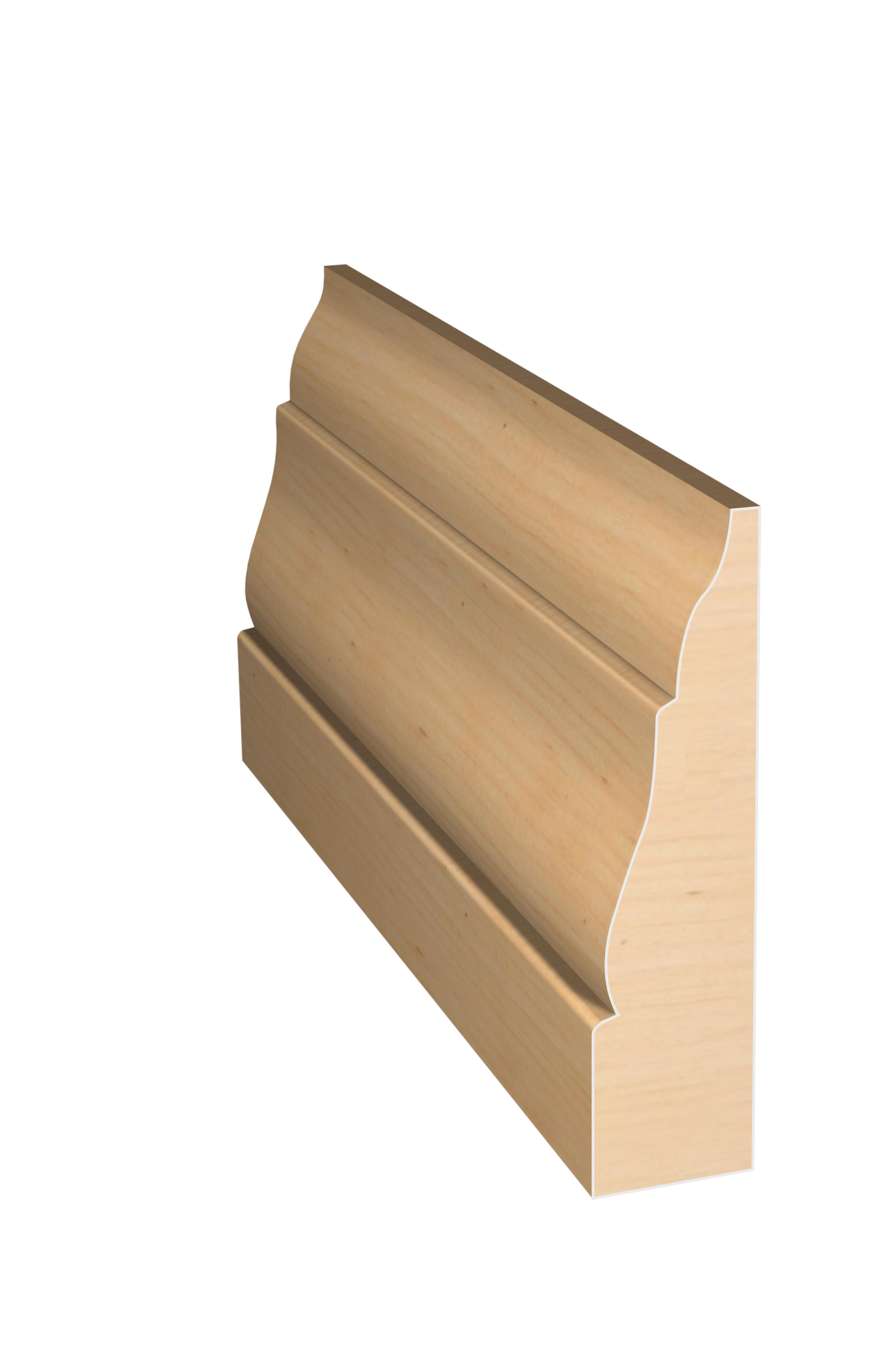 Three dimensional rendering of custom casing wood molding CAPL314 made by Public Lumber Company in Detroit.