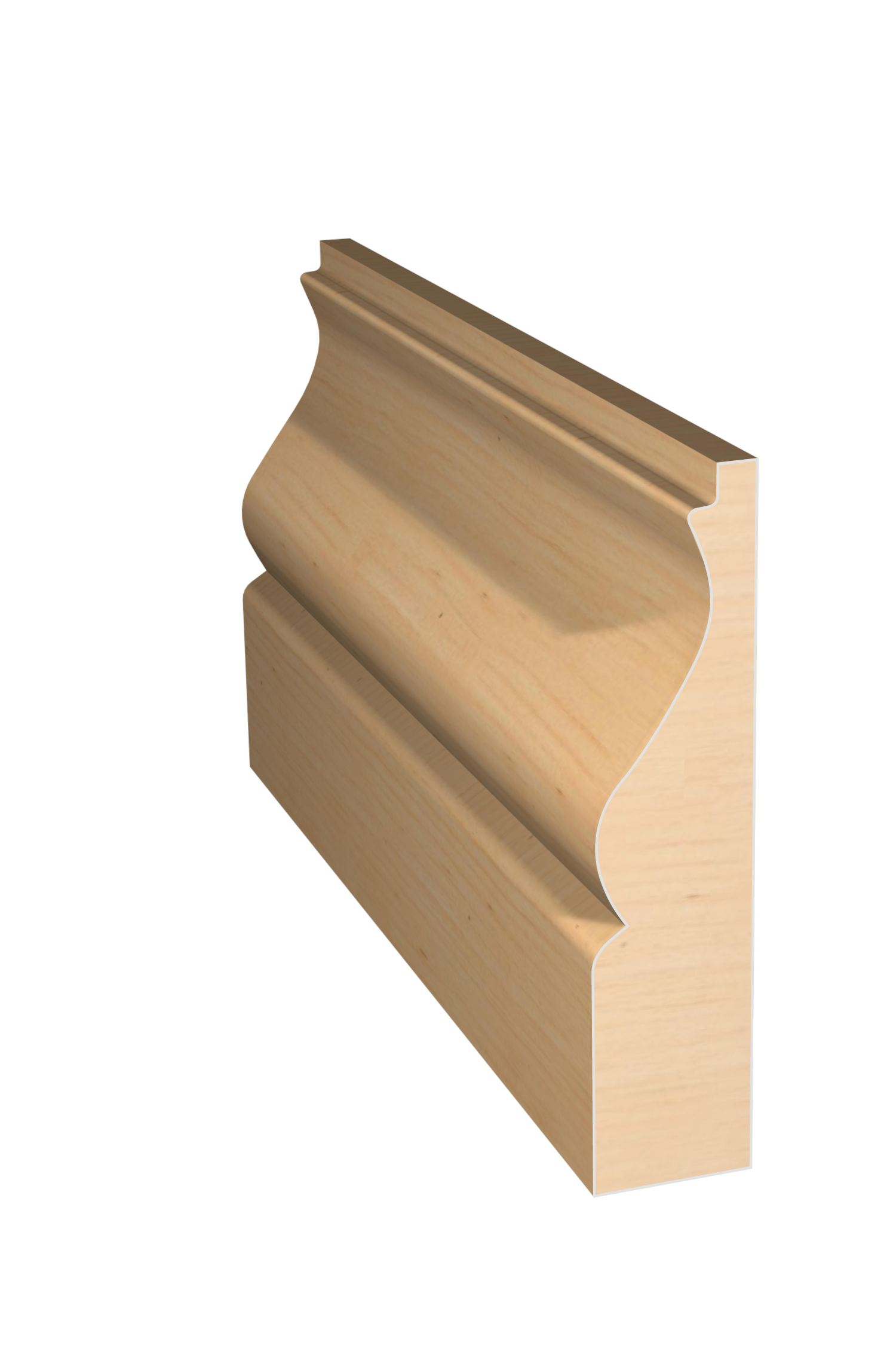 Three dimensional rendering of custom casing wood molding CAPL3141 made by Public Lumber Company in Detroit.